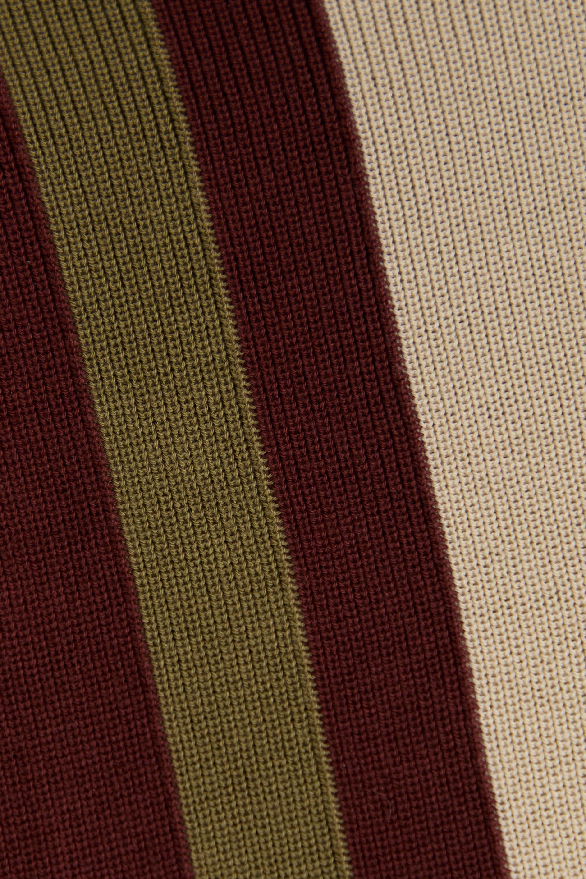 Numana polo in terracotta stripes