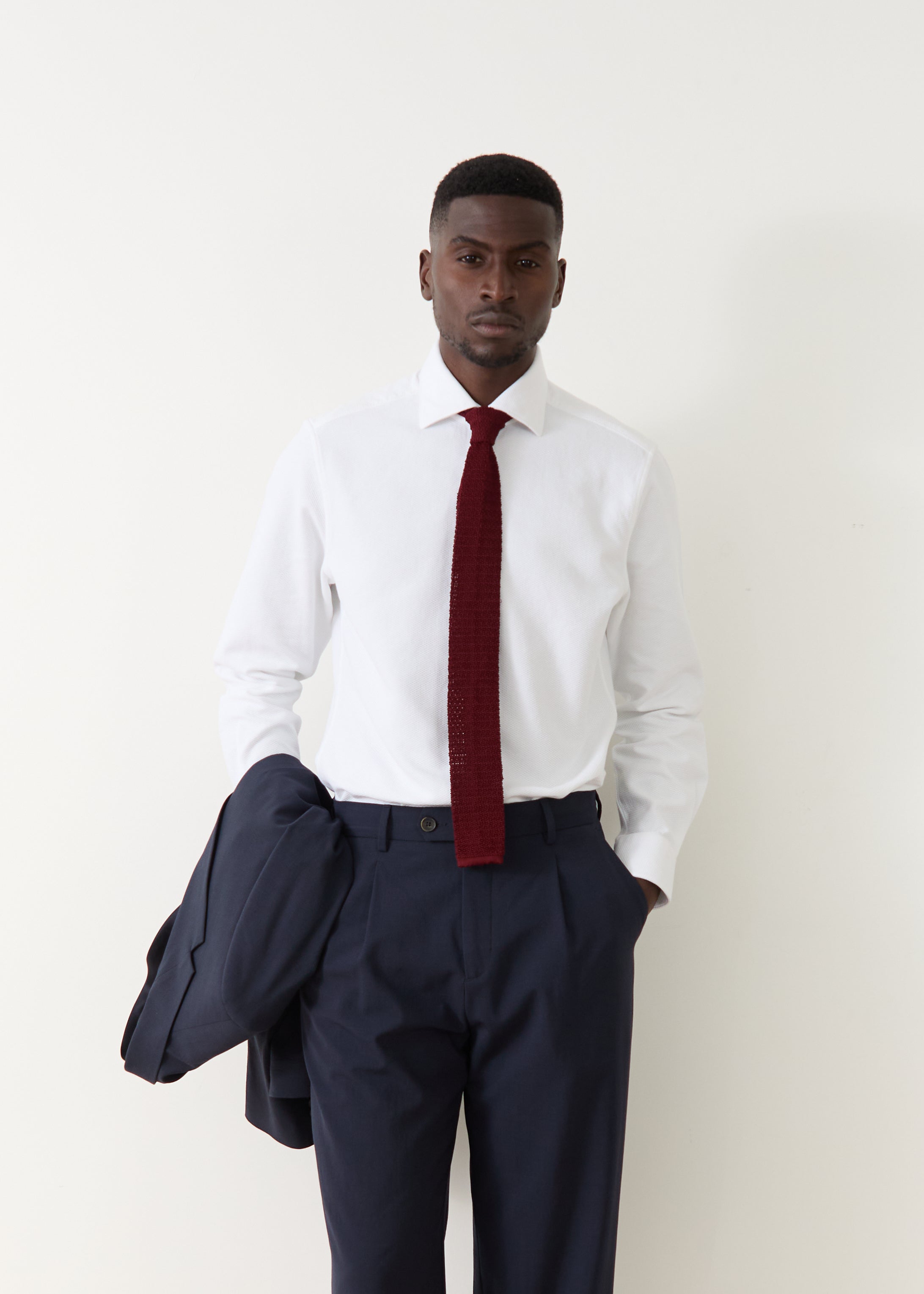 Chemise Volpaia blanche en piqué de coton
