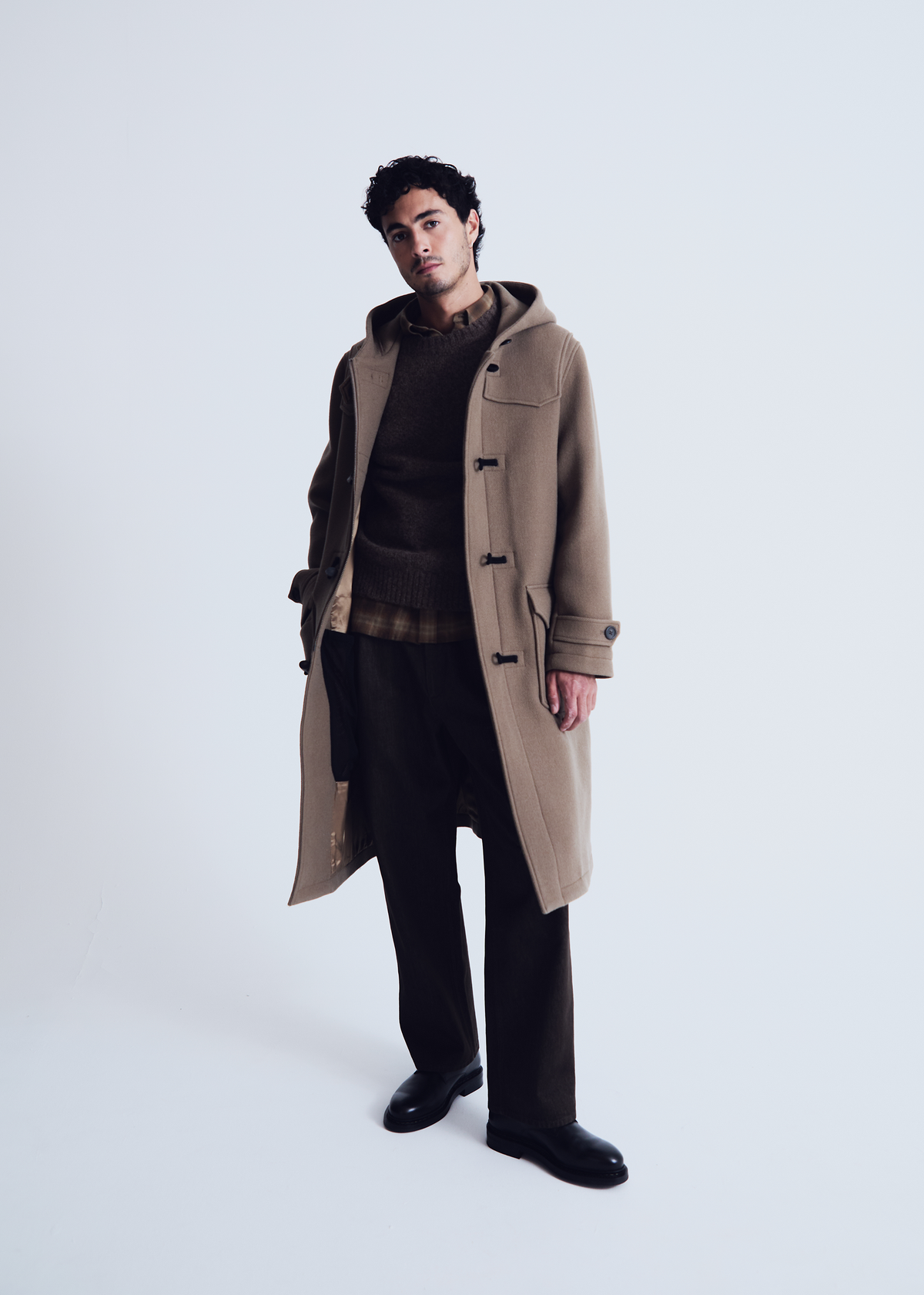 Anvers duffle coat in taupe