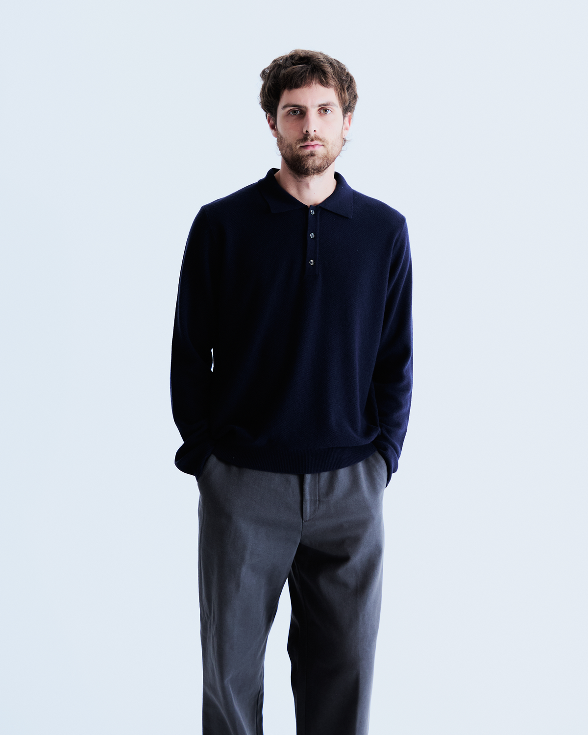 Navy Blue Padova Knit Polo